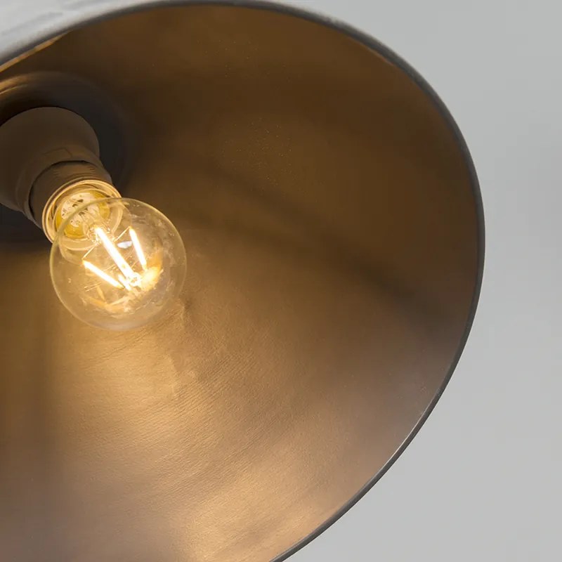 Conjunto de 3 Candeeiros de Pendurar Rústicos Cinzentos - Dory