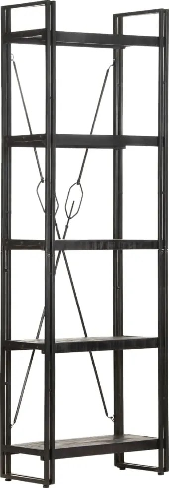 vidaXL Estante com 5 prateleiras 60x30x180 cm mangueira maciça preto