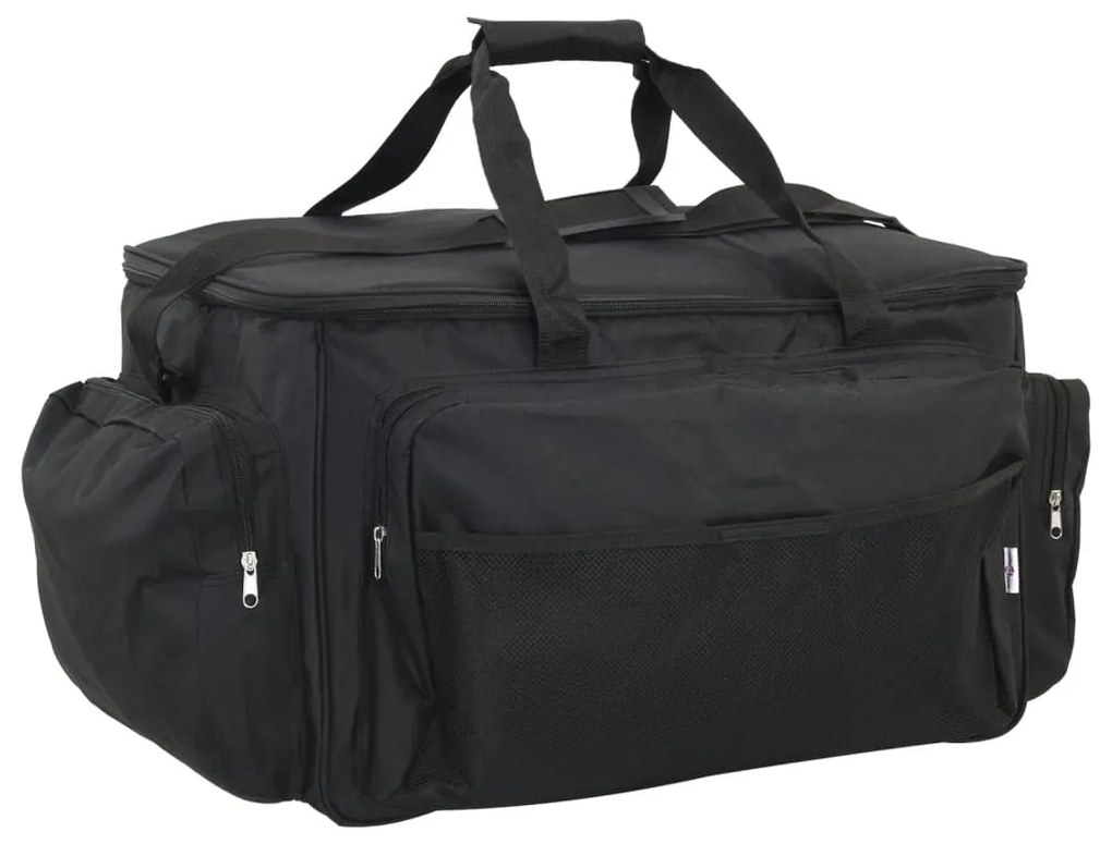 vidaXL Saco de pesca impermeável tecido oxford preto