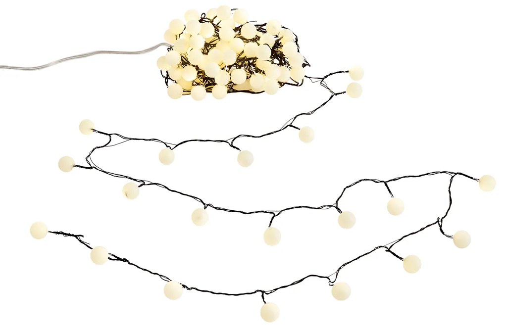 Cordão de luzes de Natal verde com 100 LEDs branco 5m IP44 - Dasher