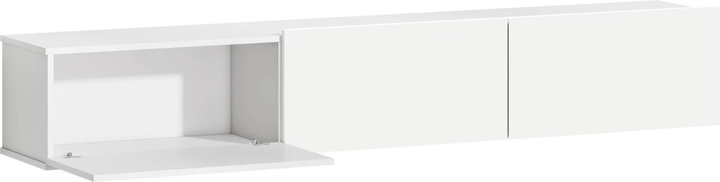 HOMCOM Móvel de TV Suspenso 180 cm, Móvel para televisão até 208,28 cm com 3 Portas Basculantes e Fecho Suave, Branco | Aosom Portugal