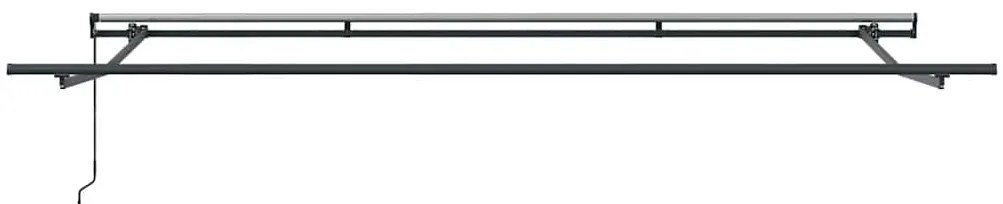 Toldo retrátil manual 500x300 cm castanho