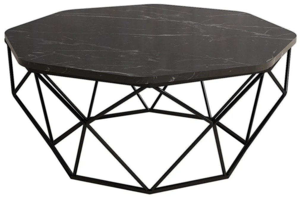 Mesa de Centro Diamond – Preto – 90x38x90 cm