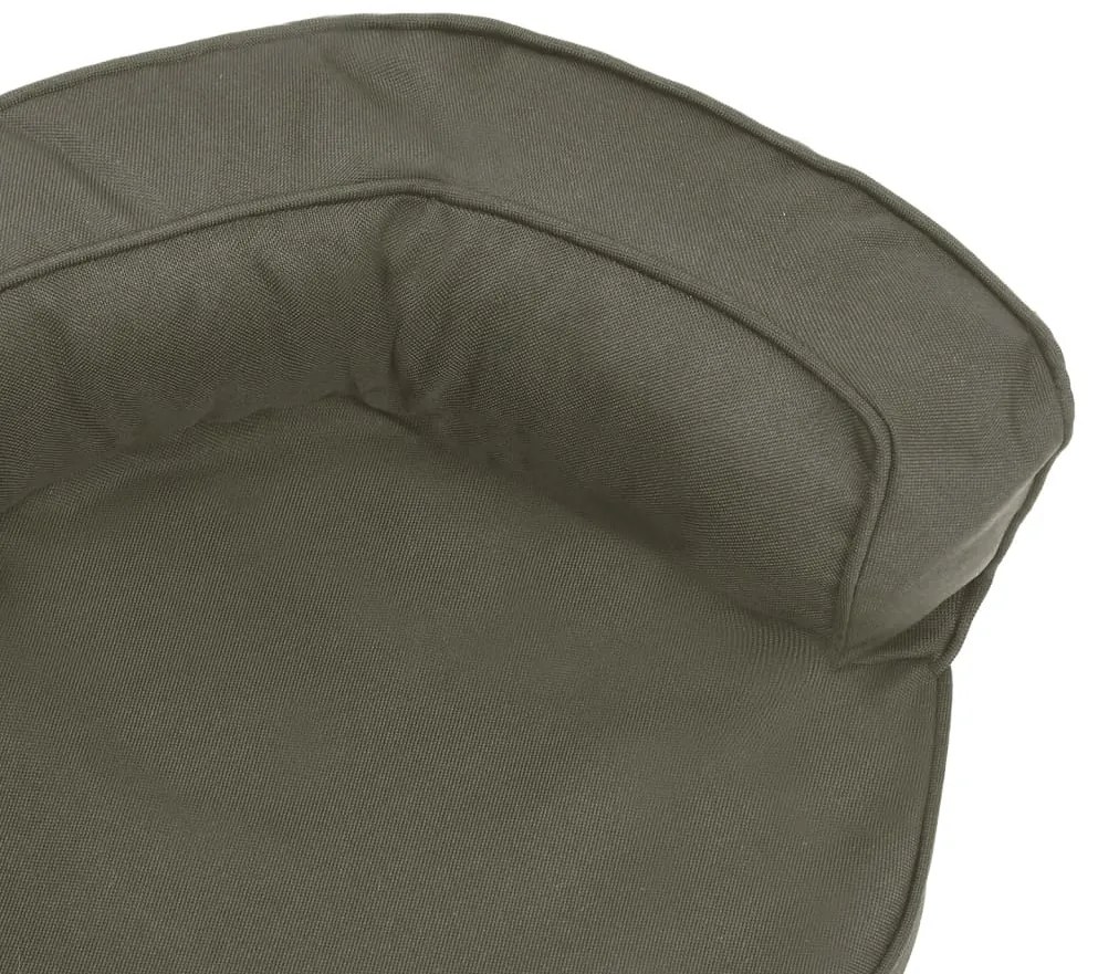 Cama para cães ergonómica 60x42cm aspeto linho cinzento-escuro