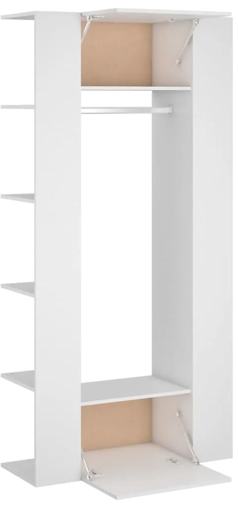 Armários de corredor 2 pcs derivados de madeira branco