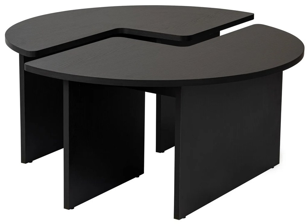 Mesa de Centro Moira – Preto Amadeirado – Ø90 x 41 cm