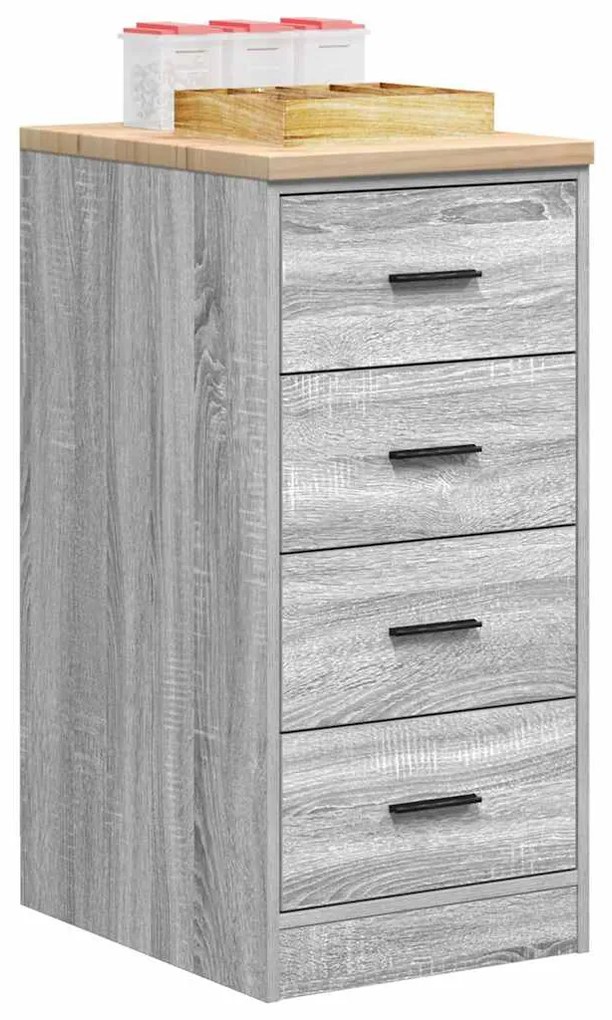 vidaXL Armário de arrumação de garagem cinzento sonoma 40x51x85 cm