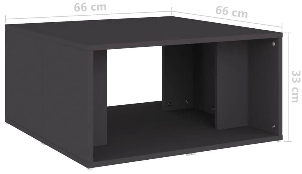 Mesas de centro 4 pcs 33x33x33 cm derivados de madeira cinza