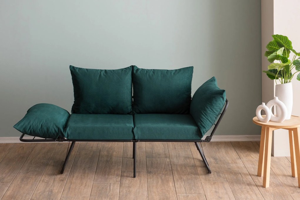 Sofá-cama 2 Lugares Viper – Verde Petróleo – 150x78x60 cm