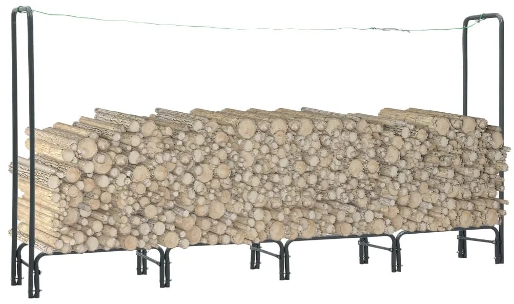 286291 vidaXL Suporte para lenha 240x35x120 cm aço antracite