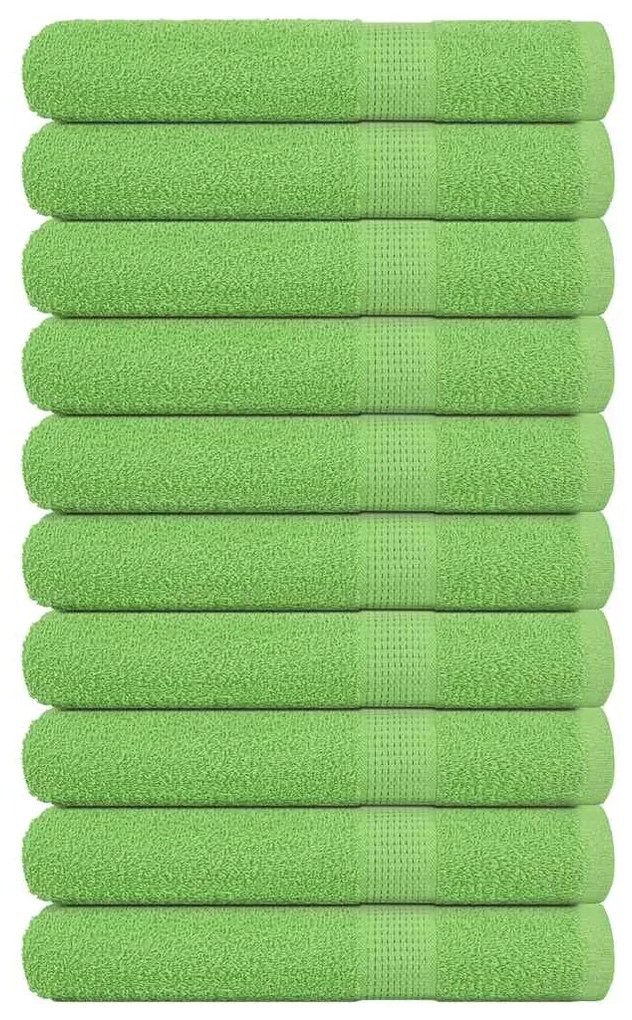 vidaXL Toalhas sauna FROGN 10pcs 80x200cm 360 g/m² verde maça