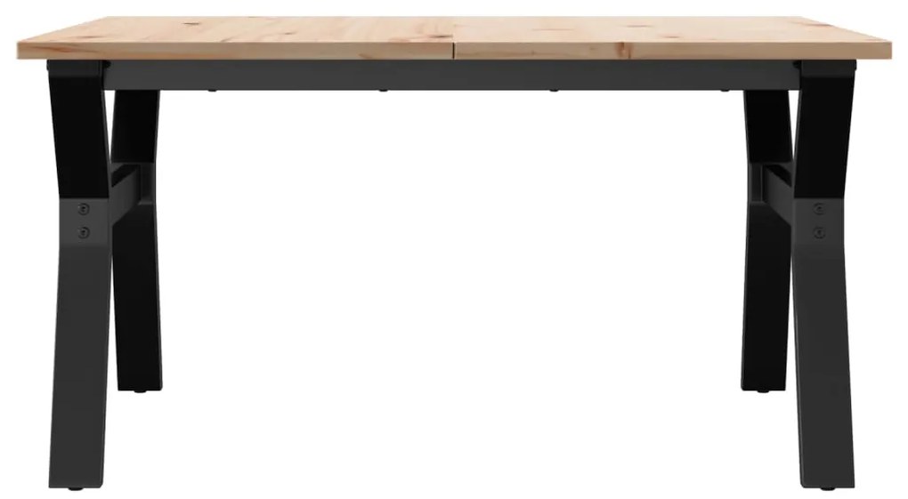 Mesa de centro estrutura em Y 90x90x45 cm pinho e aço
