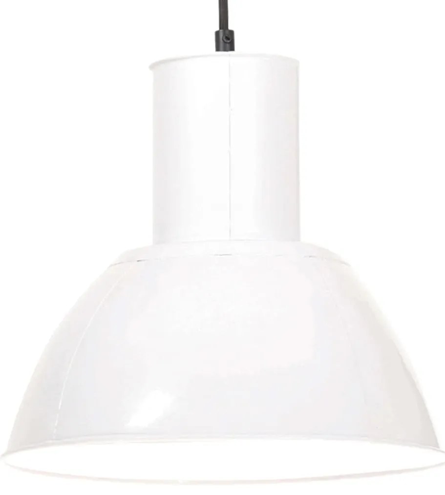 Candeeiro suspenso redondo 25 W 28,5 cm E27 branco