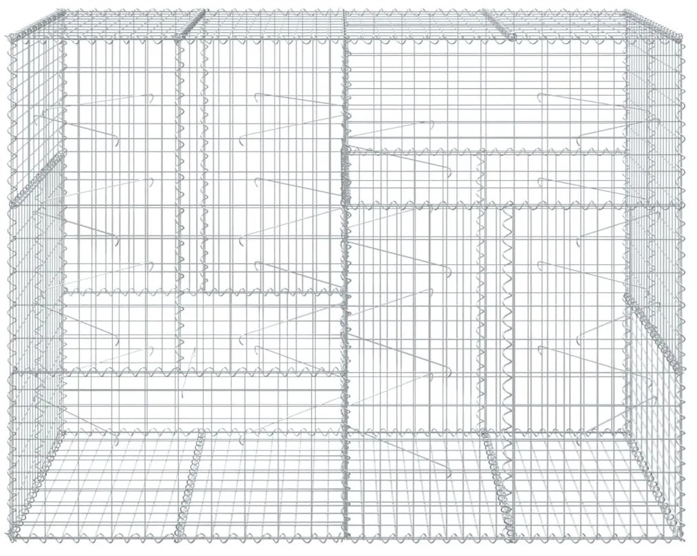 Cesto gabião com cobertura 200x100x150 cm ferro galvanizado