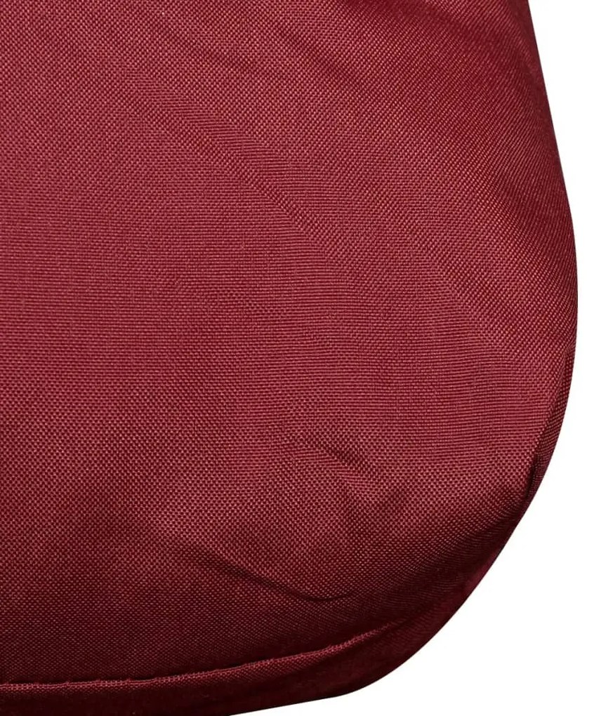 Almofada de assento estofada 120x40x10 cm vermelho tinto