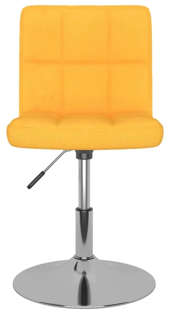 Cadeiras de jantar giratórias 2 pcs tecido amarelo