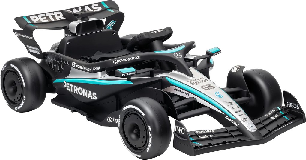 AIYAPLAY Kart Elétrico Infantil 12 V Mercedes-AMG PETRONAS F1 com Comando, 2 Motores, Suspensão Traseira, 3,3-5,5 km/h, Preto | Aosom Portugal