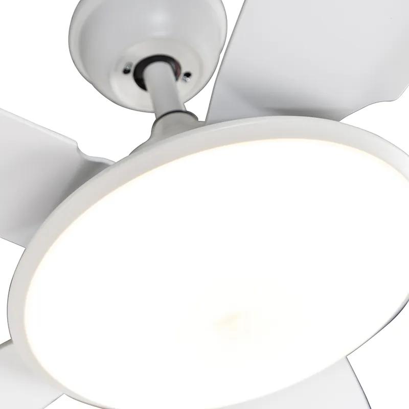 LED Ventilador de teto branco com controle remoto - Vifte Moderno