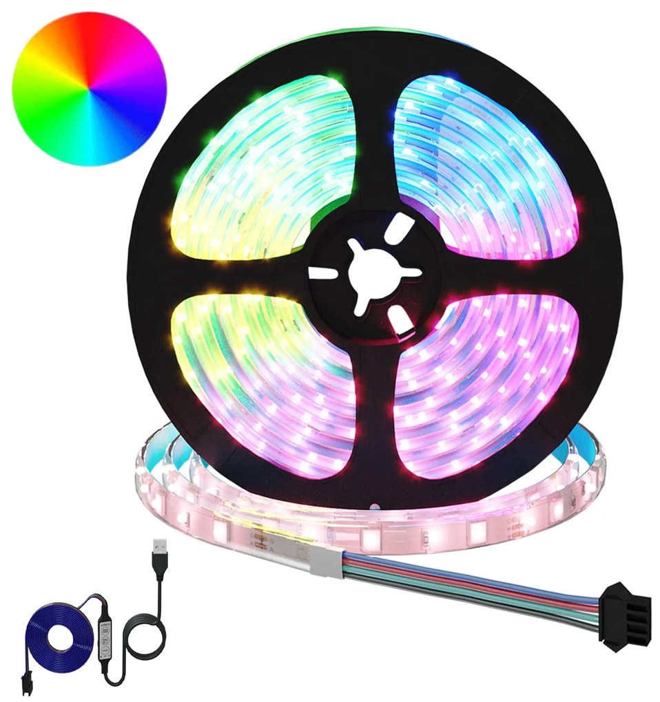 vidaXL Fita LED 2 pcs Preto e Transparente 5100 mm Cobre e Plástico