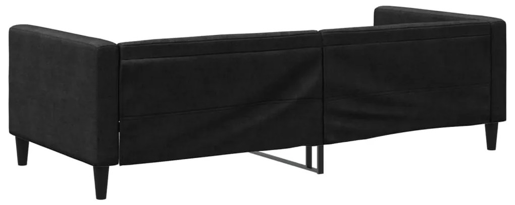 Sofá-cama 90x190 cm tecido preto