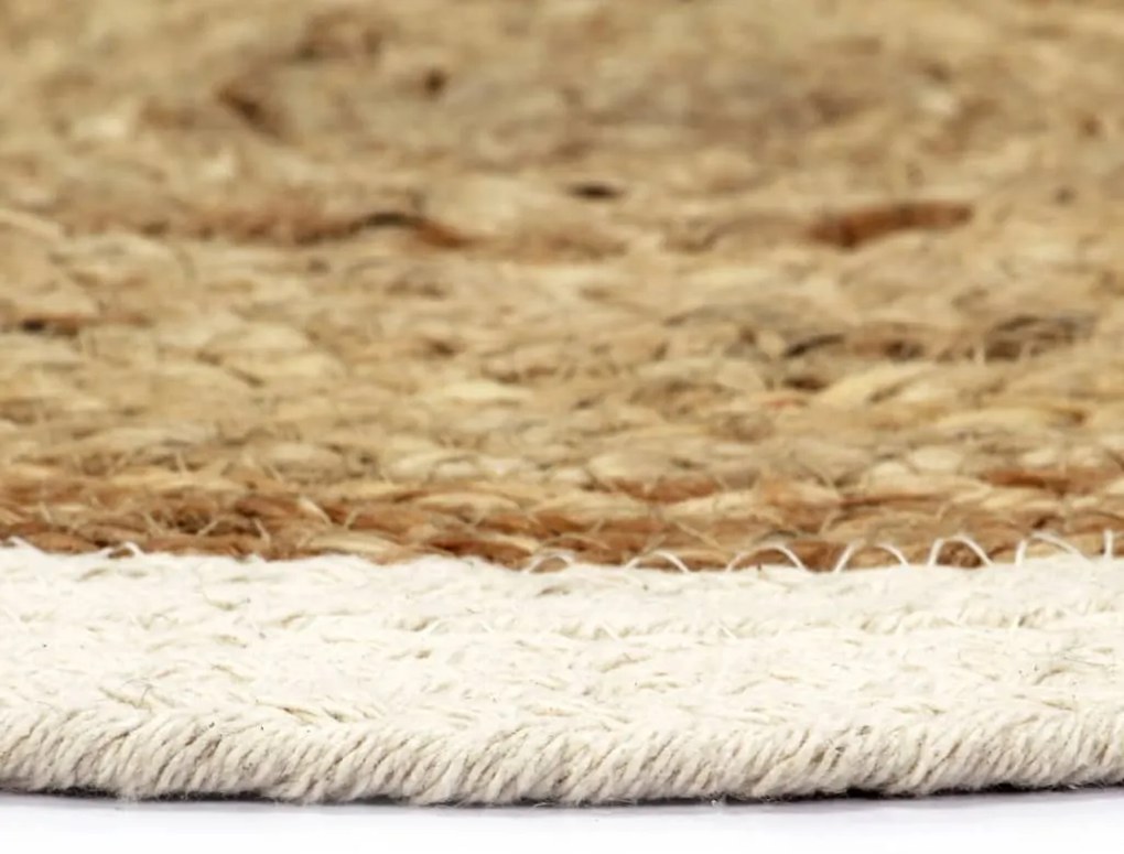 Individuais de mesa 4 pcs juta e algodão 38 cm redondo natural