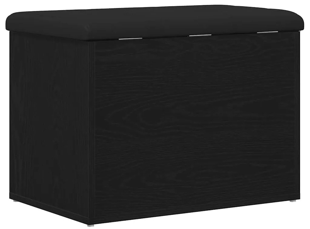 Banco de Armazenamento vidaXL Preto Carvalho 60x40x45 cm Madeira Reves