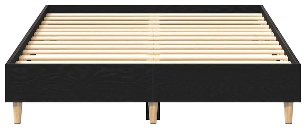 Estrutura de Cama vidaXL 140x190 cm em Madeira de Carvalho Preto
