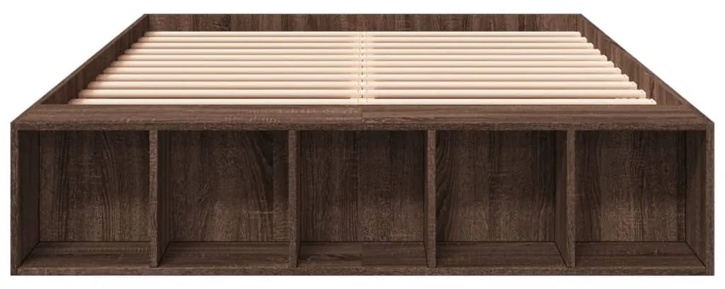Estrutura de cama 120x190cm derivados madeira carvalho castanho