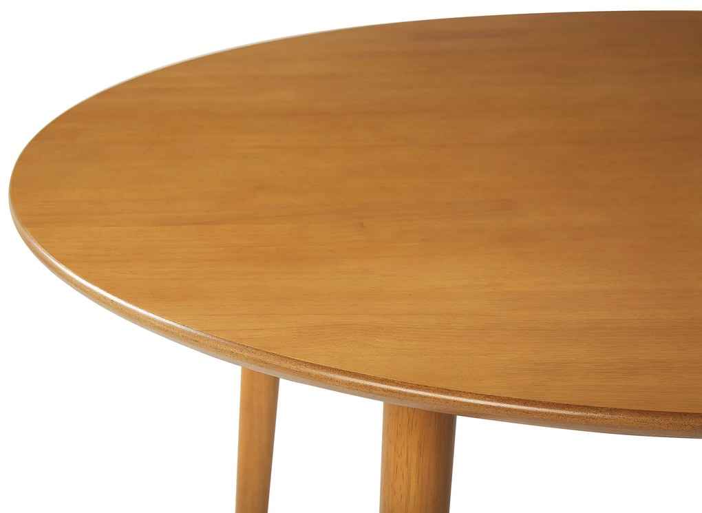 Mesa de jantar castanha clara ⌀ 110 cm RADAN Beliani