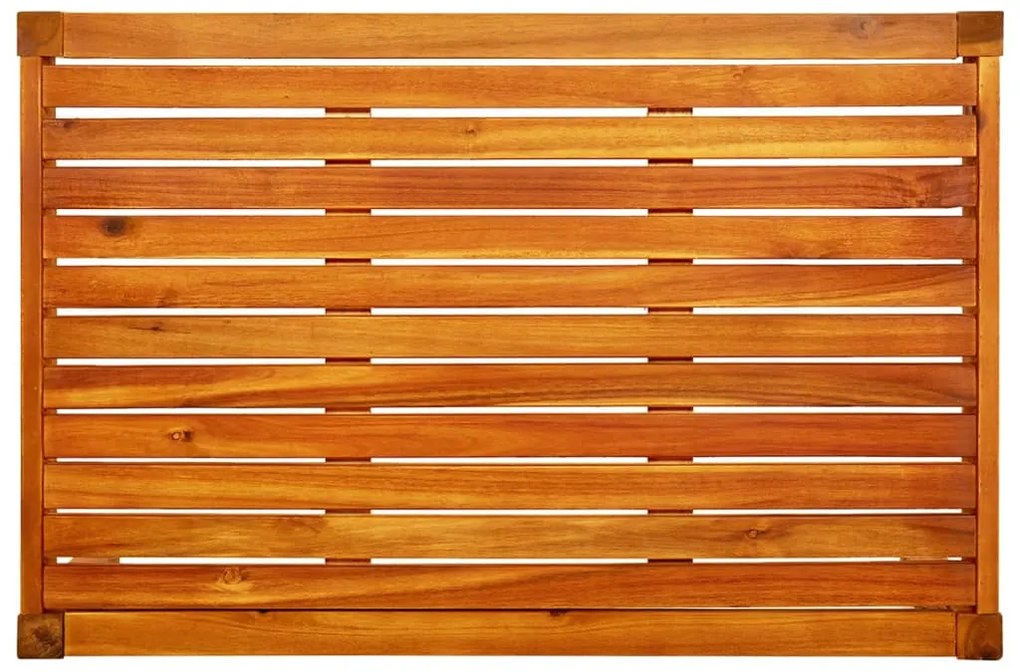 Banco de jardim com mesa e apoios de pés acácia maciça