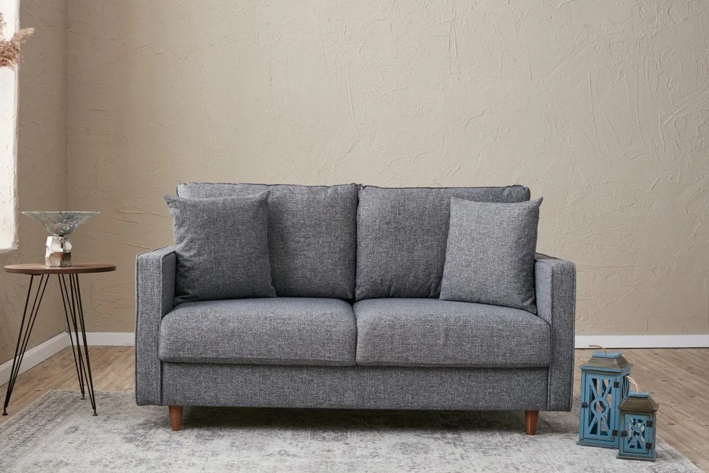 Sofá de 2 Lugares Eva – Cinzento – 155 cm x 82 cm x 90 cm