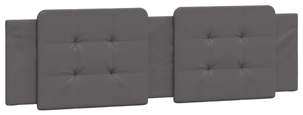 Cama com colchão 180x200 cm couro artificial cinza