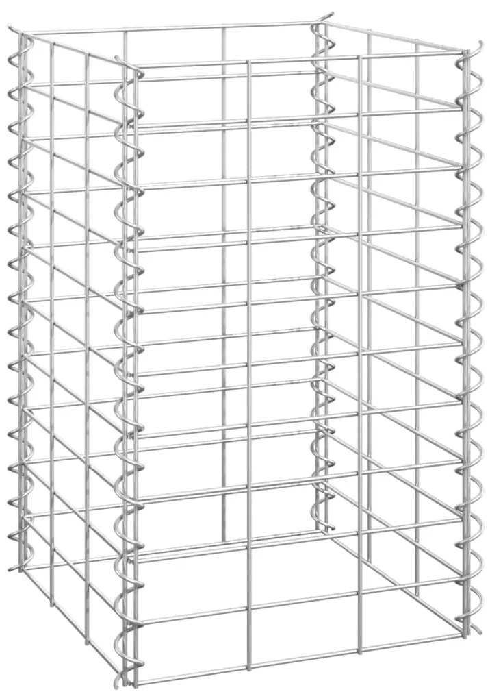 Canteiro/gabião elevado 3 pcs 30x30x50 cm ferro