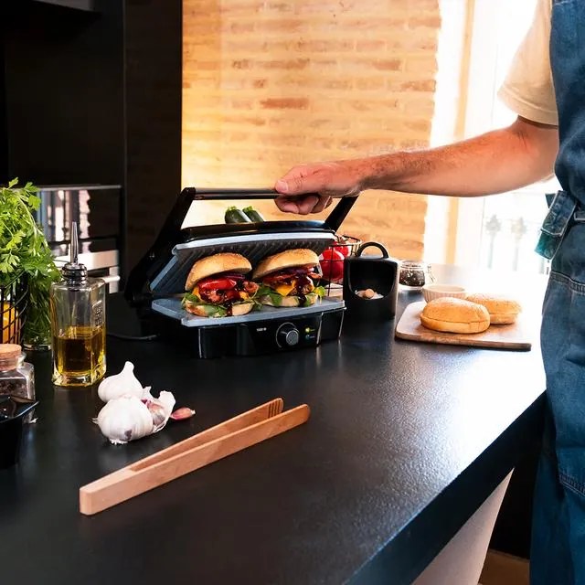 Grelhador elétrico 1500 W Rock’nGrill 1500 Stone Ceramic Mix&amp;Grill