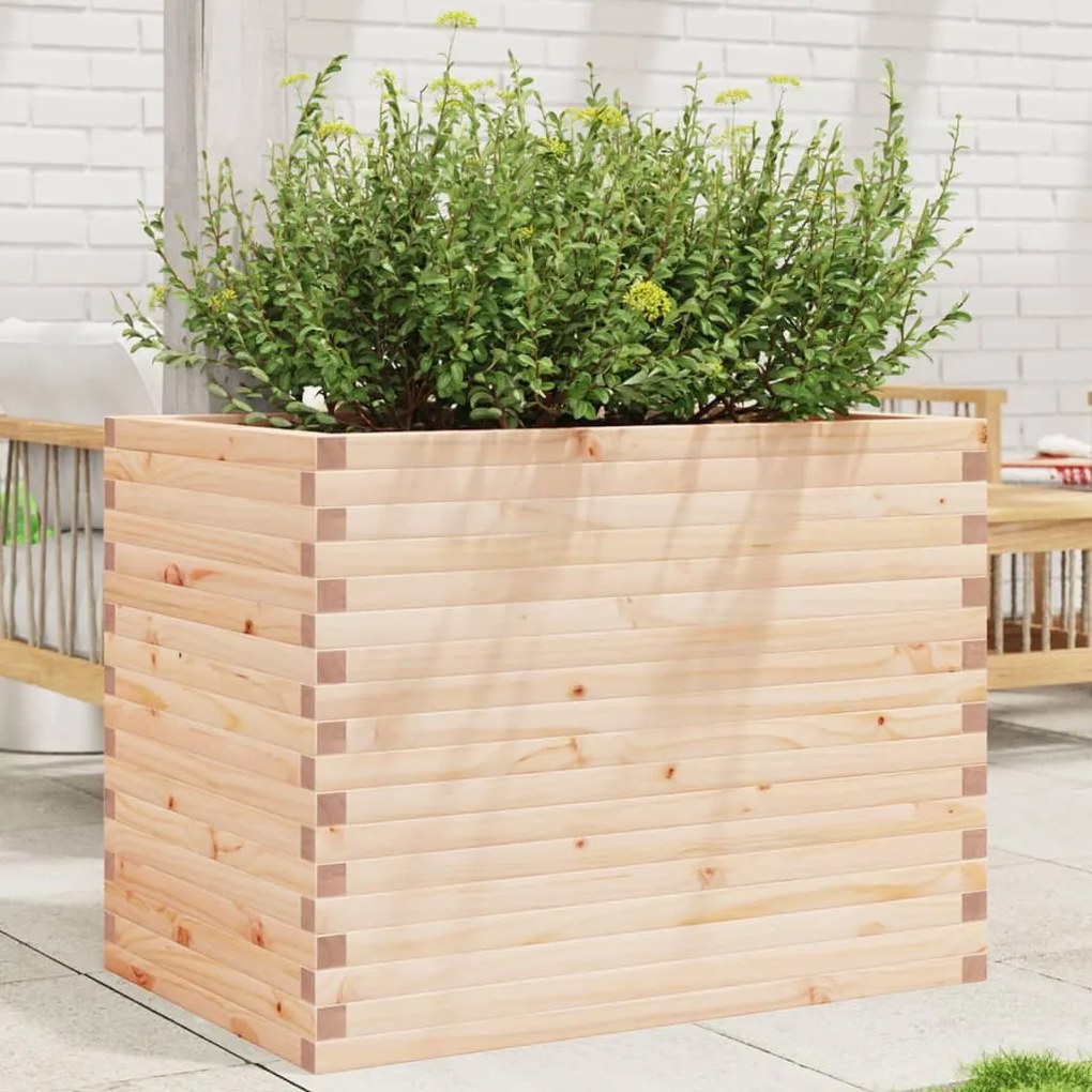 vidaXL Vaso/floreira de jardim 90x60x68,5 cm madeira de pinho maciça