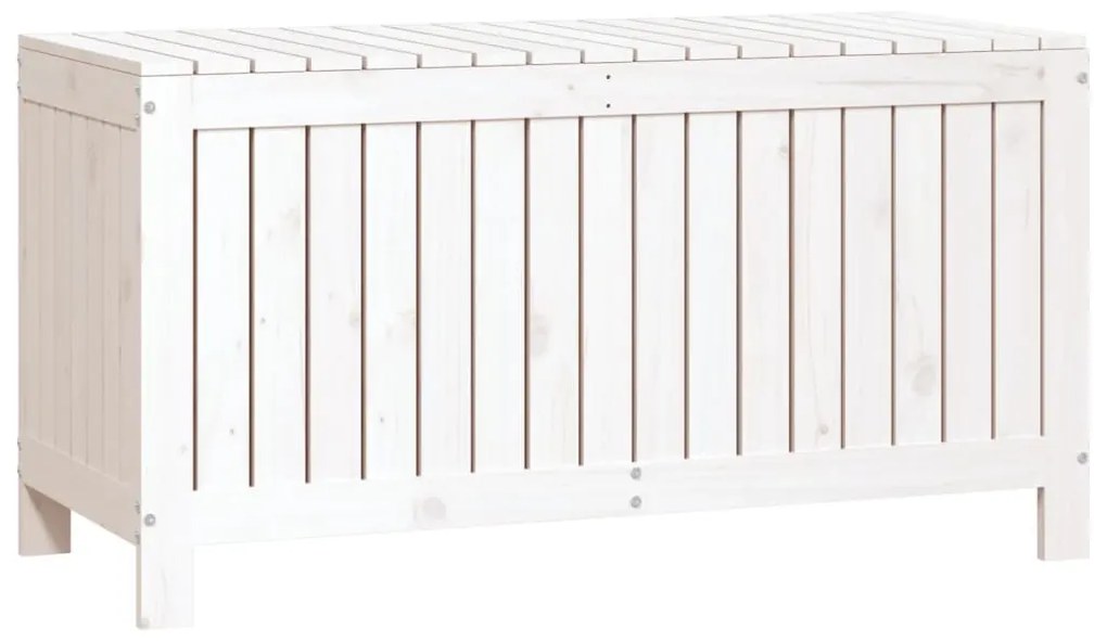 Caixa de arrumação jardim 115x49x60 cm pinho maciço branco