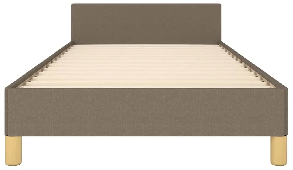 Estrutura cama sem colchão 100x200 cm tecido cinza-acastanhado