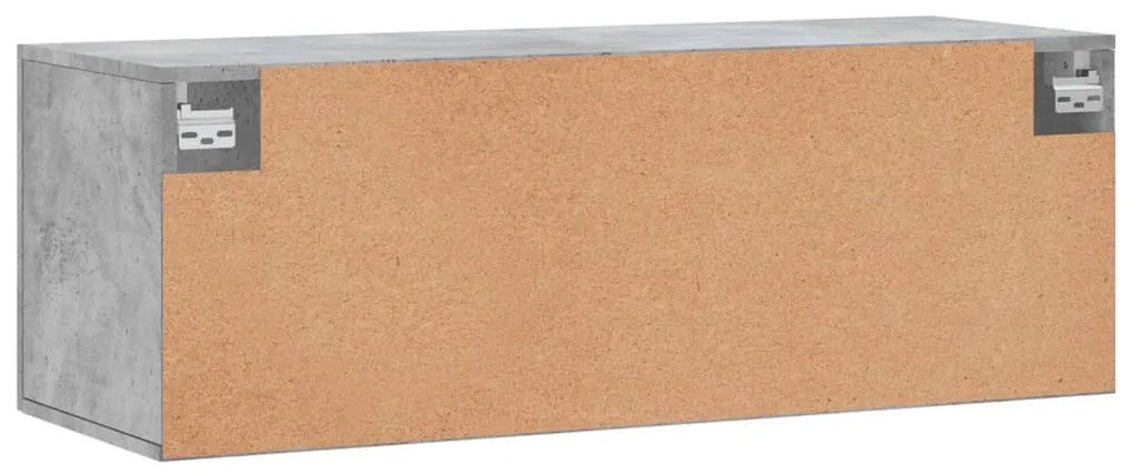 Armário parede 100x36,5x35cm derivados de madeira cinza cimento