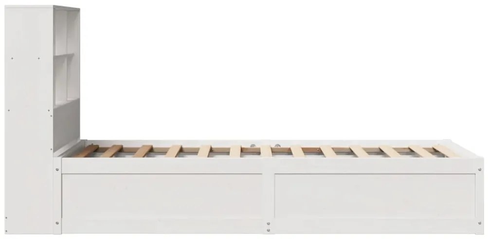 Cama sem colchão 90x190 cm madeira de pinho maciça branco