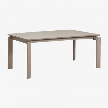 Mesa De Jardim Retangular Extensível Em Alumínio Milenca Moka Brown & 180 - 240 - 300 X 100 Cm - Sklum
