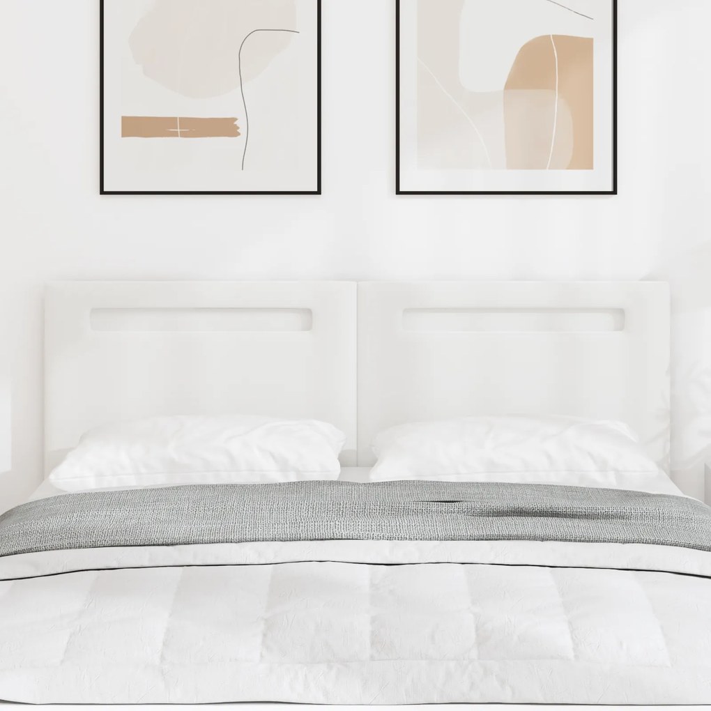 Cabeceira vidaXL Design Simples Branco Puro 160 cm em Couro Sintético