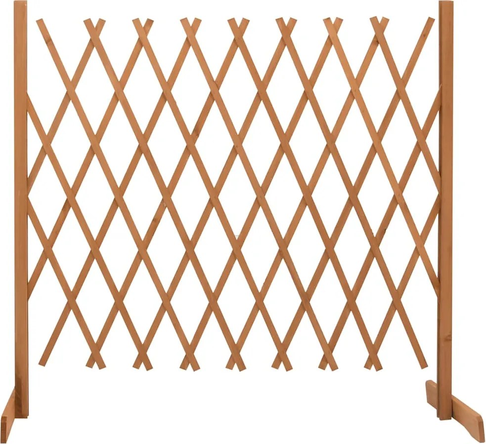 314828 vidaXL Vedação em treliça para jardim 180x100 cm abeto maciço laranja
