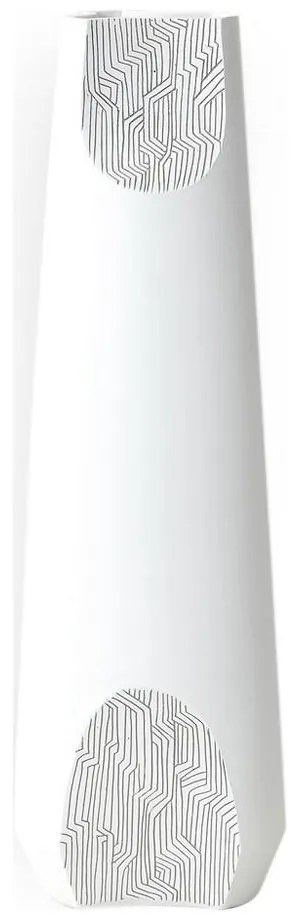 Vaso DKD Home Decor Branco Resina Abstrato (19 x 19 x 60 cm)