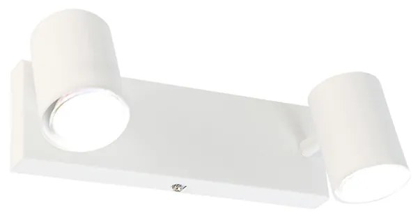 LED Candeeiro de teto inteligente branco retangular com 2 GU10 Wi-Fi - Jeana Moderno