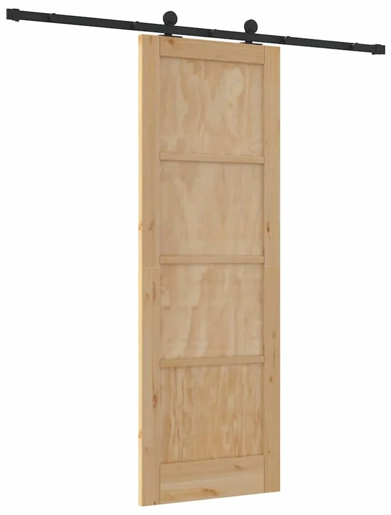 Porta de Correr vidaXL com Conjunto de Acessórios 73,5x211 cm Madeira