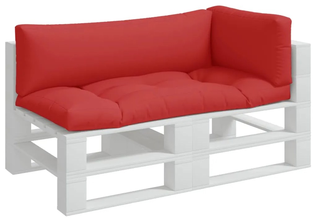 Almofadões de paletes 3 pcs tecido vermelho