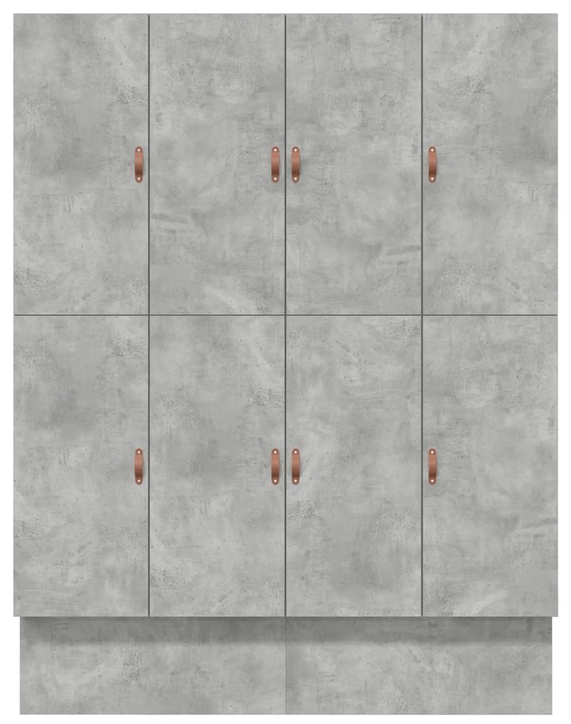 Estrado de Cama Cinzento Concreto 180x200 cm