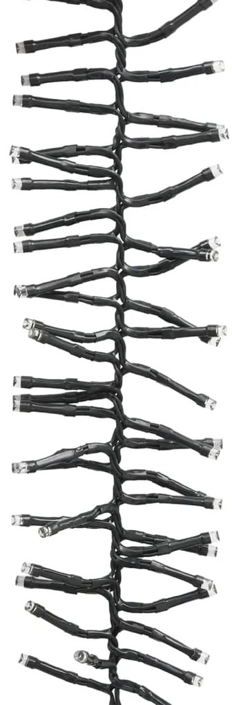 Cordão de luzes agrupadas 400 luzes LED 7,4 m PVC branco frio