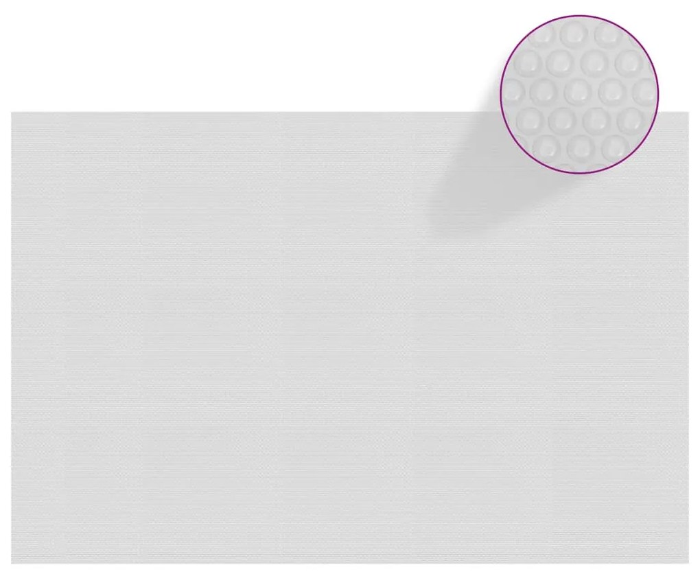 vidaXL Película p/ piscina PE solar flutuante 300x200 cm cinzento