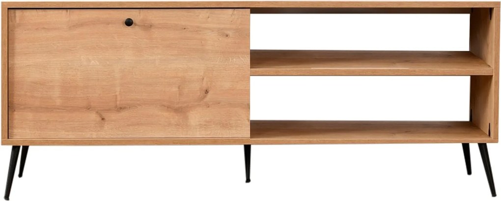 Móvel TV Zevait – Carvalho Preto – 138x55x30 cm